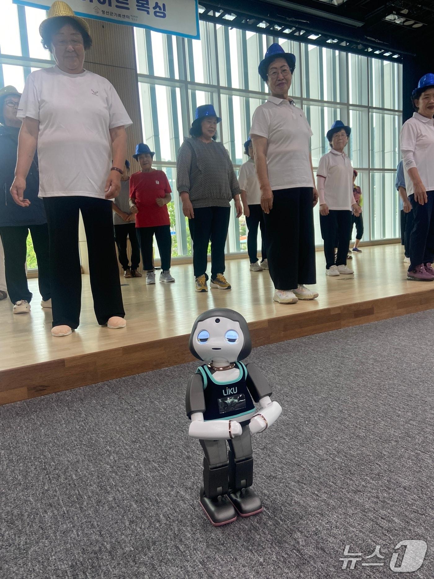 본문 이미지 - 강원 정선군이 오는 9월부터 군 평생학습관의 문해교실인 청춘학당(초등학력인정반)과 신청춘학당(중학학력인정반)에 인공지능(AI) 교육 로봇 '리쿠'를 1대씩 배치해 수업 교구로 활용키로 했다. (정선군 제공. 재판매 및 DB금지) 2025.8.18/뉴스1