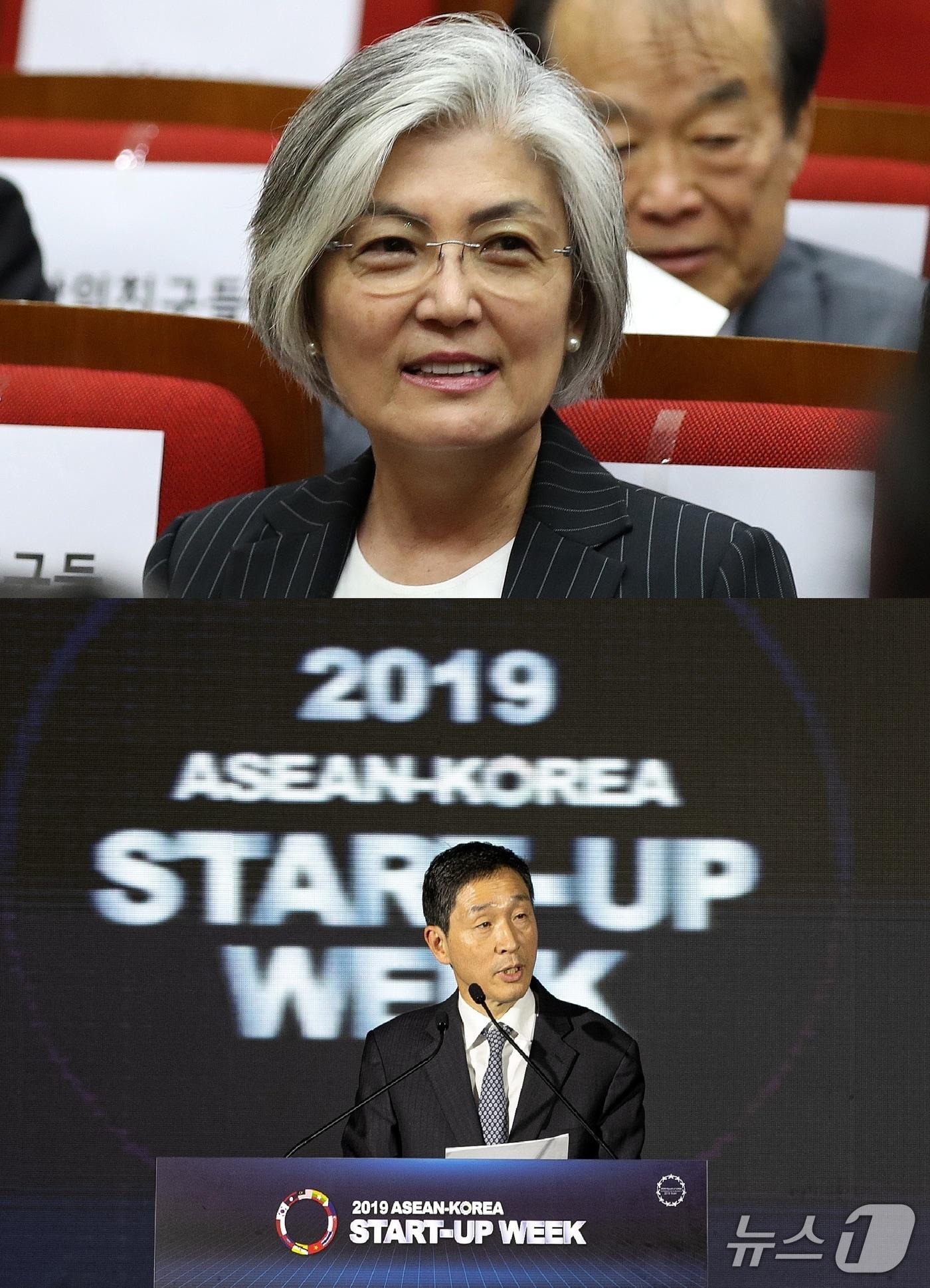 본문 이미지 - &#40;위에서부터&#41; 강경화 전 외교부장관과 이혁 전 주베트남대사. &#40;뉴스1 DB 활용&#41;