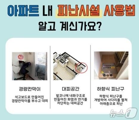 본문 이미지 - 예산소방서, 아파트 피난시설 사용법 홍보. (예산소방서 제공. 재판매 및 DB금지)2025.8.19/뉴스1