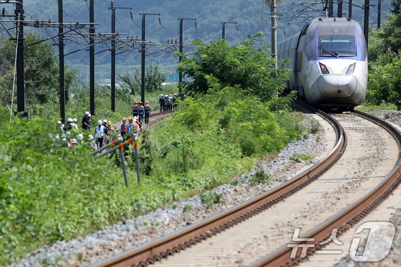 경부선 무궁화호 사고 구간 2025.8.19/뉴스1 ⓒ News1 공정식 기자