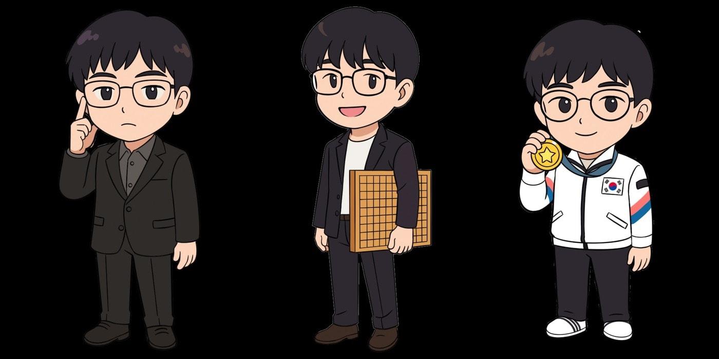 한국기원이 신진서 9단 캐릭터와 굿즈를 출시했다. (한국기원 제공)