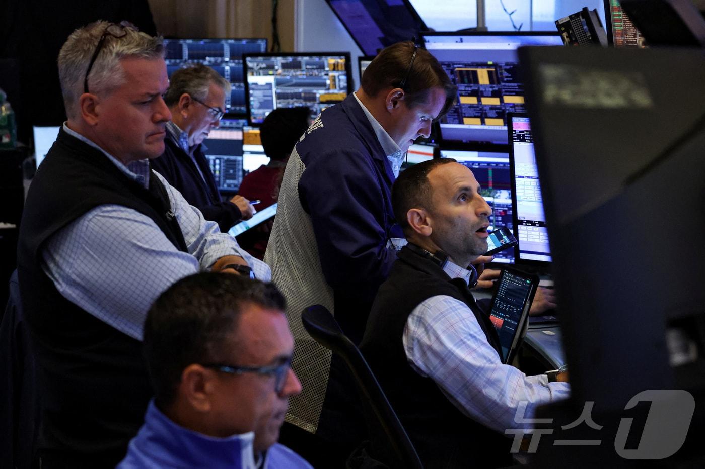 미증시 트레이더들. ⓒ 로이터=뉴스1