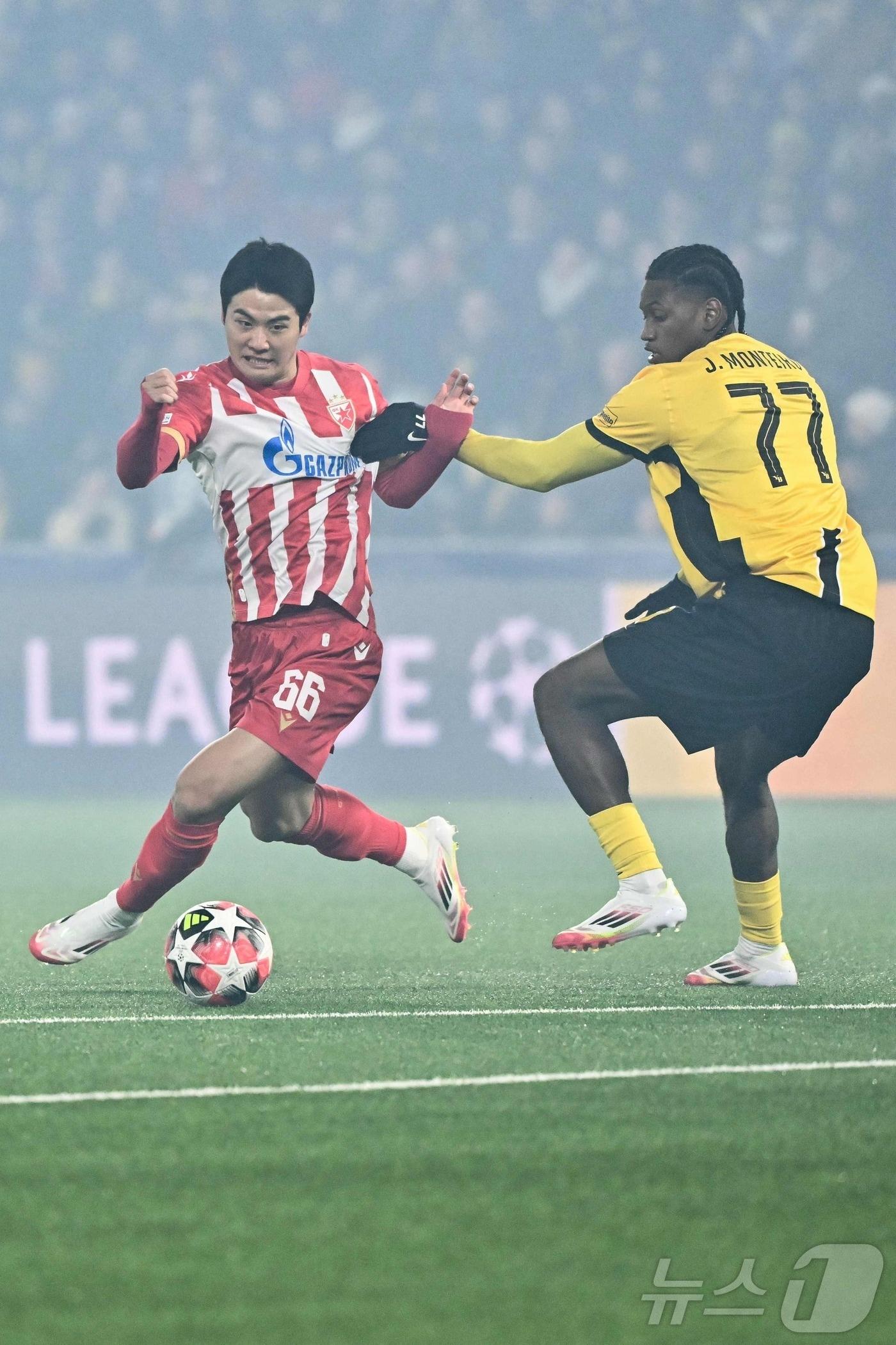 본문 이미지 - 경기 중인 설영우(왼쪽).ⓒ AFP=뉴스1