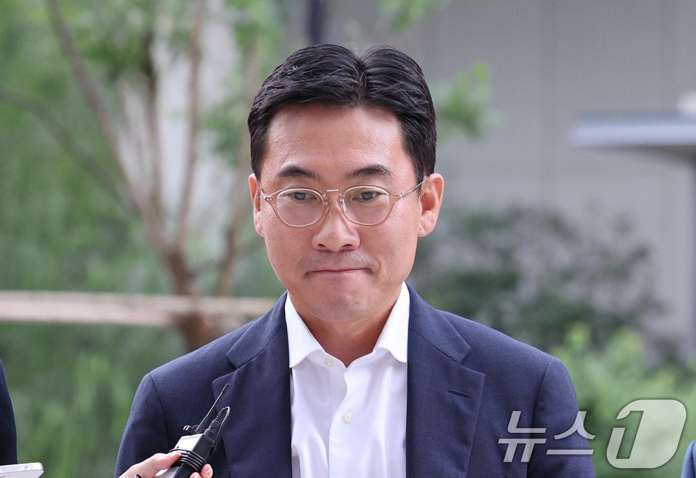 조영탁 IMS모빌리티 대표가 8월 20일 오전 서울 종로구에 마련된 김건희 특검팀&#40;특별검사 민중기&#41; 사무실로 2차 소환조사를 받기 위해 출석하고 있다. 2025.8.20/뉴스1 ⓒ News1 박지혜 기자