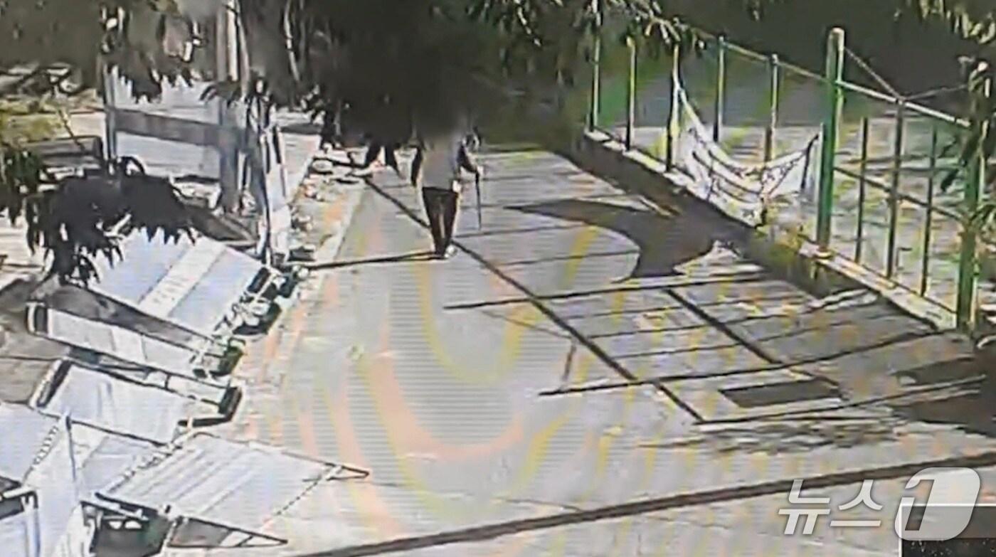 CCTV에 포착된 치매노인(대전경찰청 제공) /뉴스1