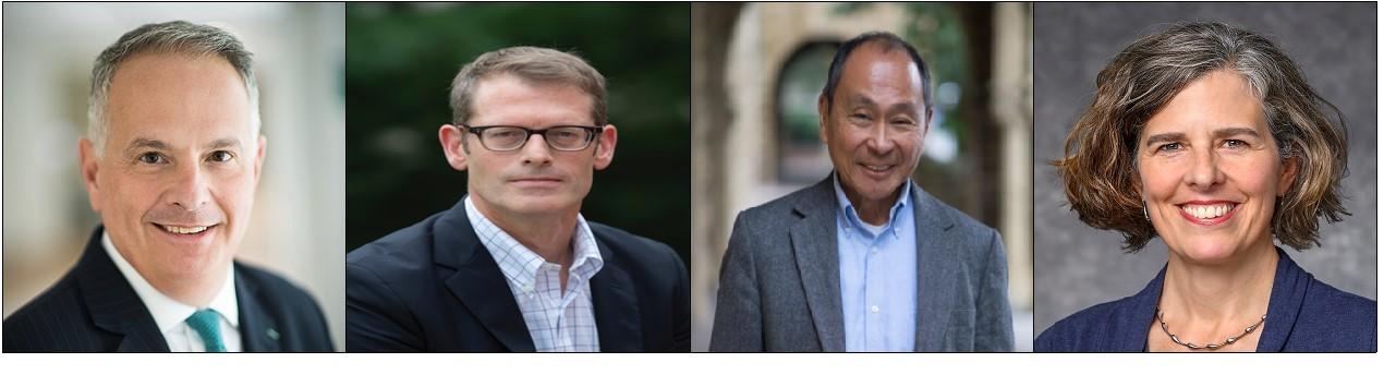 본문 이미지 - &#40;왼쪽부터&#41; 케네스 와인스타인 허드슨연구소 석좌, 대릴 프레스 다트머스대학교 정치학과 교수, 프랜시스 후쿠야마 스탠퍼드대학교 정치학과 교수, 캐시 크레이머 위스콘신 매디슨대학교 정치학과 교수.&#40;문화일보 제공&#41;