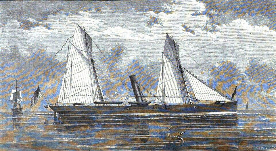 본문 이미지 - 제너럴 셔먼호 (출처: Charles Brandon Boynton, 1869, Public domain, via Wikimedia Commons)