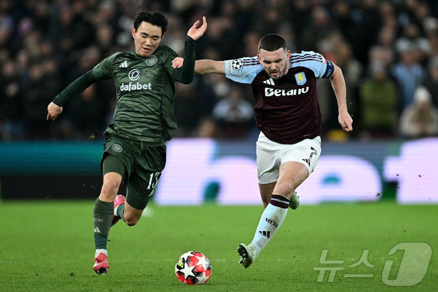 셀틱의 양현준(왼쪽) ⓒ AFP=뉴스1
