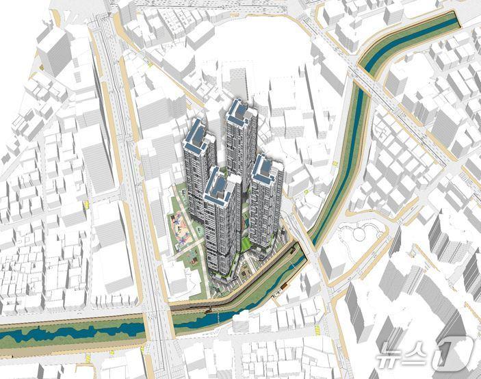 본문 이미지 -  동대문구 신설동 91번지 일대 예상 조감도  (서울시 제공) 뉴스1 ⓒ News1