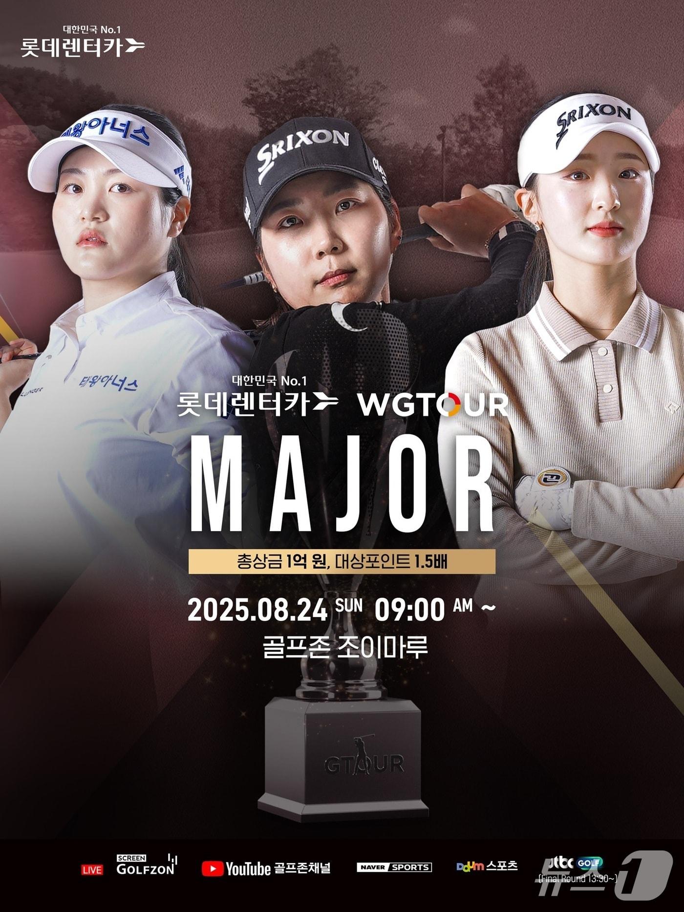 본문 이미지 - 골프존이 8월 24일 대전 골프존조이마루에서 메이저 대회 '2025 롯데렌터카 WGTOUR’ 6차 결선을 개최한다. (골프존 제공)