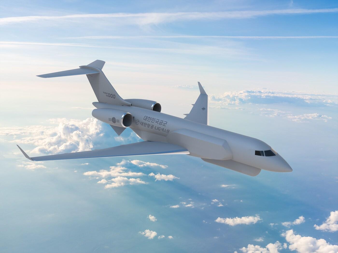 본문 이미지 - 대한항공과 LIG넥스원이 구상한 공군의 전자전기 모습&lt;자료사진&gt;&#40;대한항공 제공&#41;. 2025.08.21.