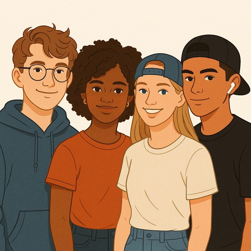 본문 이미지 - 미국의 Z세대 청년 일러스트. <출처=챗GPT>