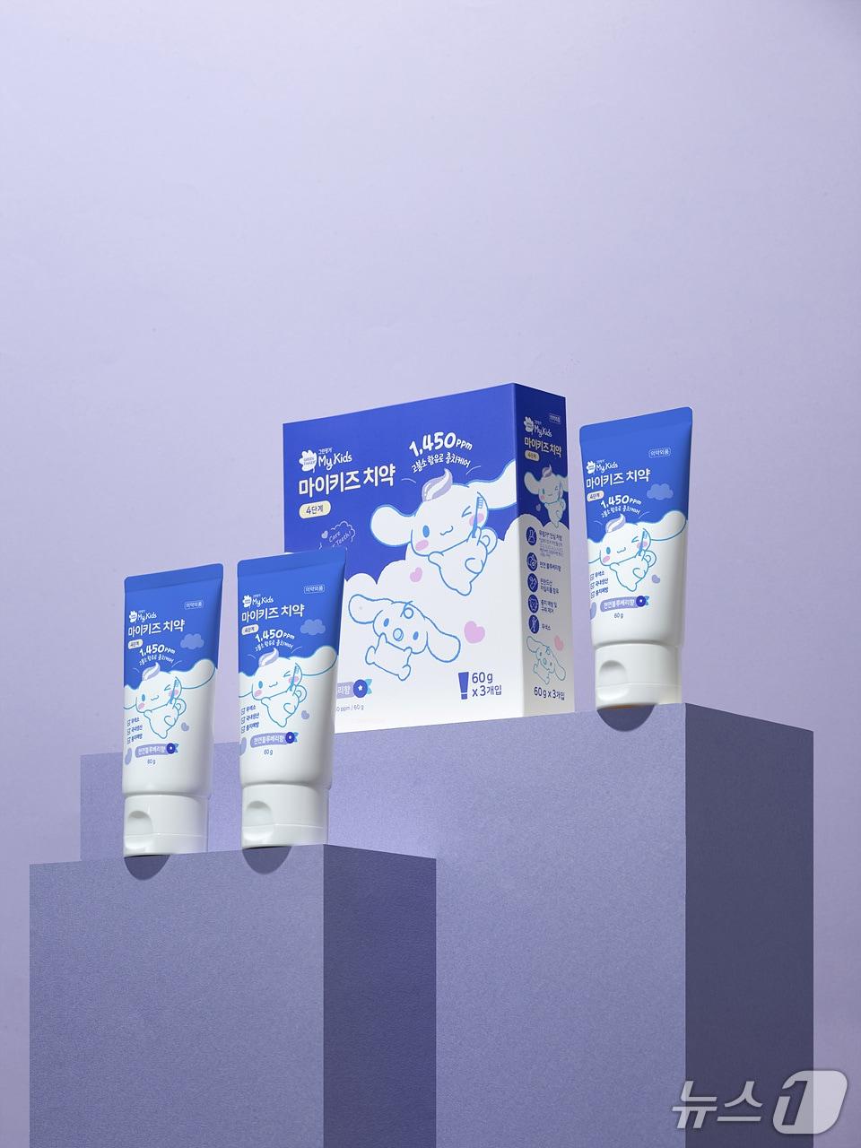 본문 이미지 - 유한킴벌리가 그린핑거 마이키즈 치약, 칫솔을 출시했다. (유한킴벌리 제공)