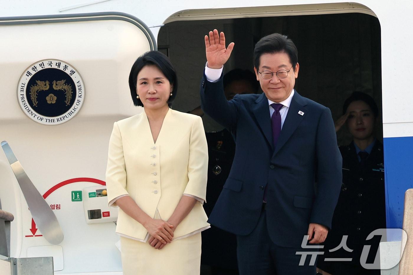 이재명 대통령과 부인 김혜경 여사. 2025.8.23/뉴스1 ⓒ News1 황기선 기자