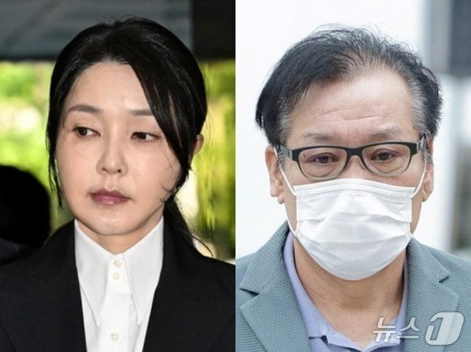 본문 이미지 - 김건희 여사&#40;왼쪽&#41;와 건진법사 전성배 씨 / 뉴스1 DB