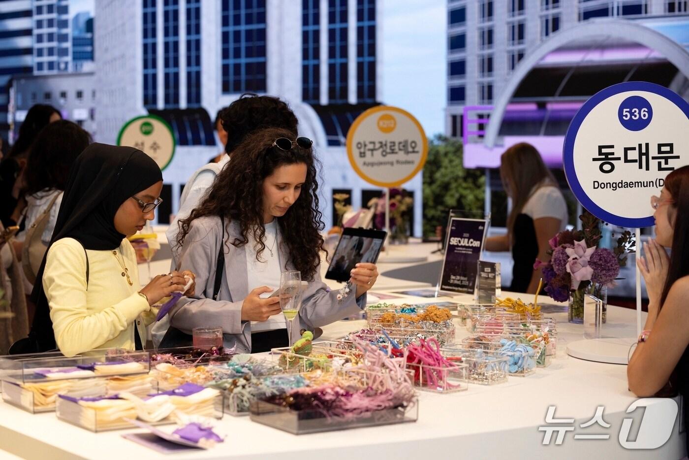 누리하우스가 개최한 &#39;K-뷰티 부스트 인 뉴욕 2025&#39;에 마련된 B2B관의 모습&#40;누리하우스 제공&#41;