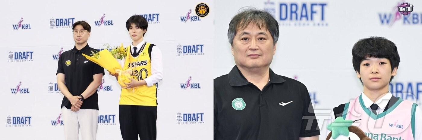 법성고 3학년 김민경, 이은서가 KB스타즈와 하나은행에 각각 지명됐다. 재판매 및 DB금지) /뉴스1 