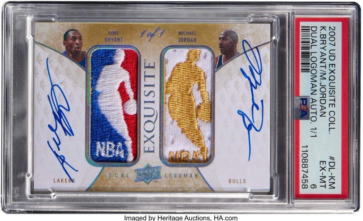 본문 이미지 - 조던과 브라이언트 사인 농구카드(헤리티지 옥션 제공)  