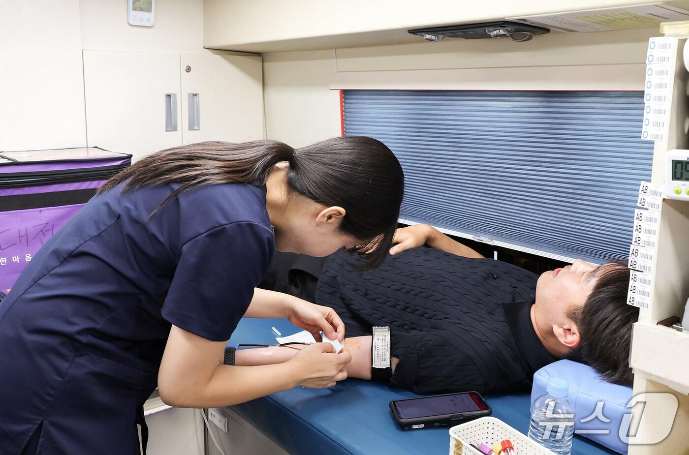 대전교육청 단체 헌혈(대전교육청 제공) /뉴스1