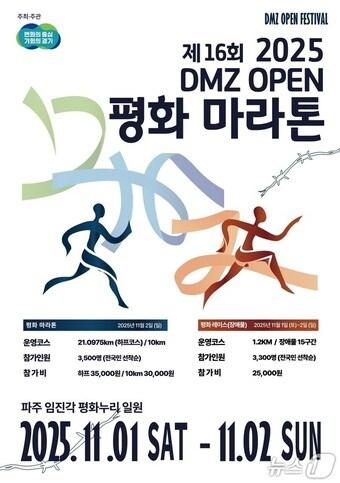 본문 이미지 - ‘DMZ OPEN 평화 마라톤’ 포스터. (경기도 제공, 재판매 및 DB금지)