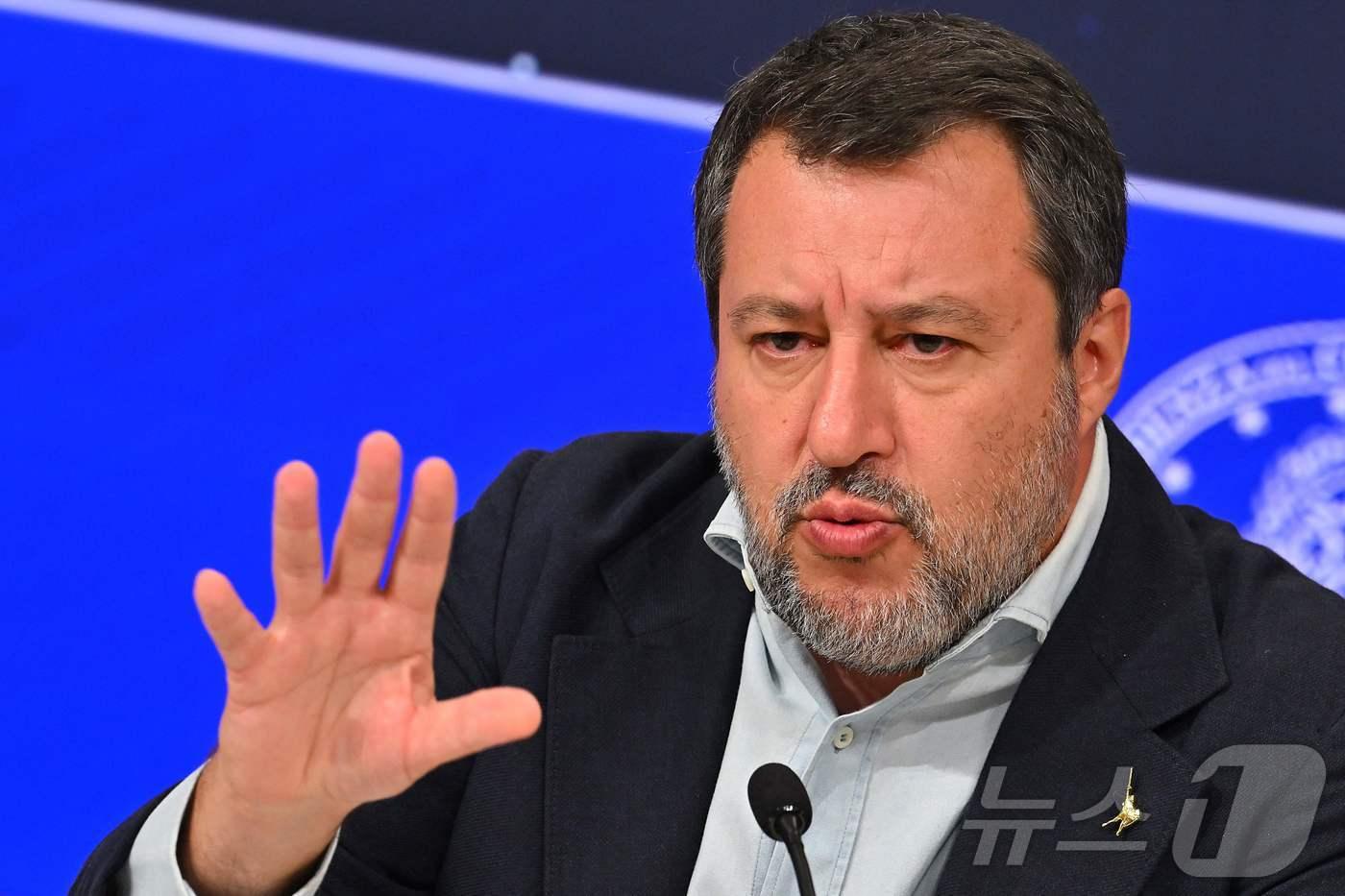 마테오 살비니 이탈리아 부총리. 2025.08.06 ⓒ AFP=뉴스1 ⓒ News1 이지예 객원기자