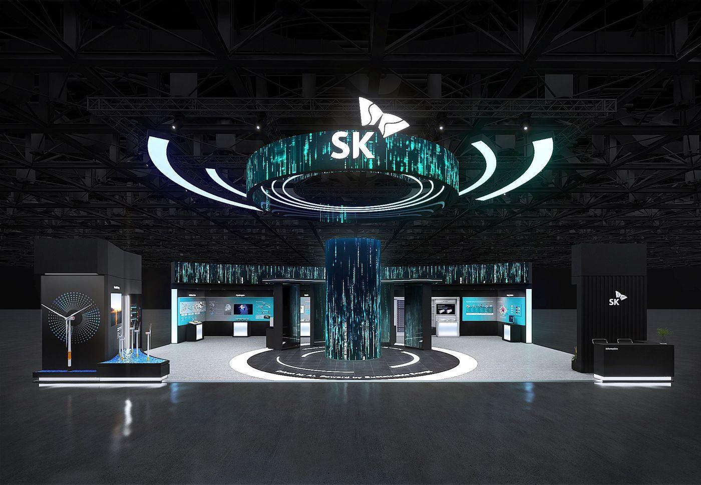 27~29일 부산 해운대구 벡스코(BEXCO)에서 열리는 2025 기후산업국제박람회(WCE) SK 전시관 조감도(SK이노베이션 제공). ⓒ 뉴스1