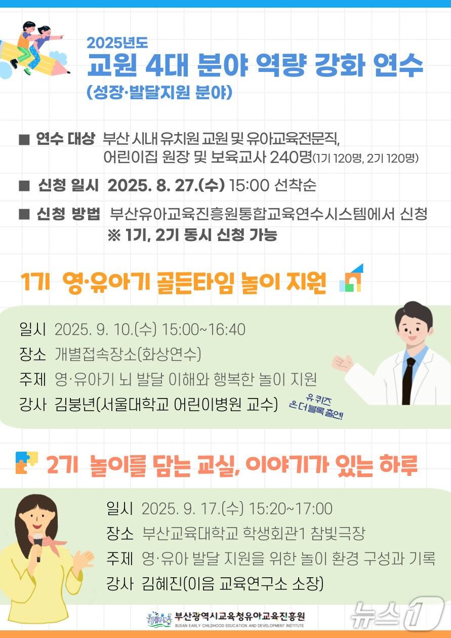 본문 이미지 - '성장·발달 지원 연수' 안내문.(부산시교육청 제공. 재판매 및 DB금지)
