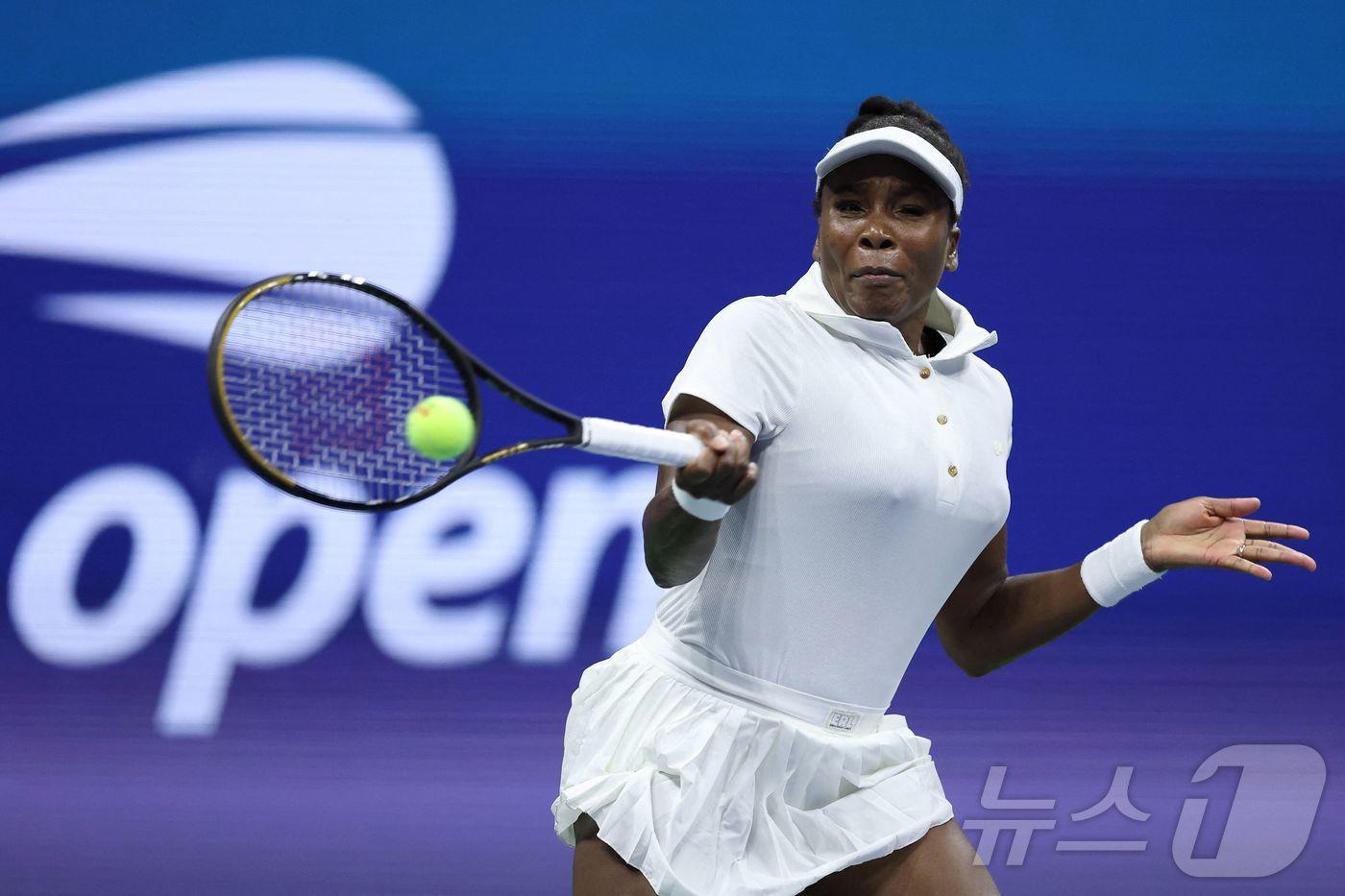 비너스 윌리엄스가 26일&#40;한국시간&#41; 열린 US오픈 여자 단식 1회전에서 탈락했다. ⓒ AFP=뉴스1