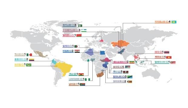 본문 이미지 - 세포기반 업스트림 백신 생산공정 실습교육 국가별 선발 현황.(보건복지부 제공)