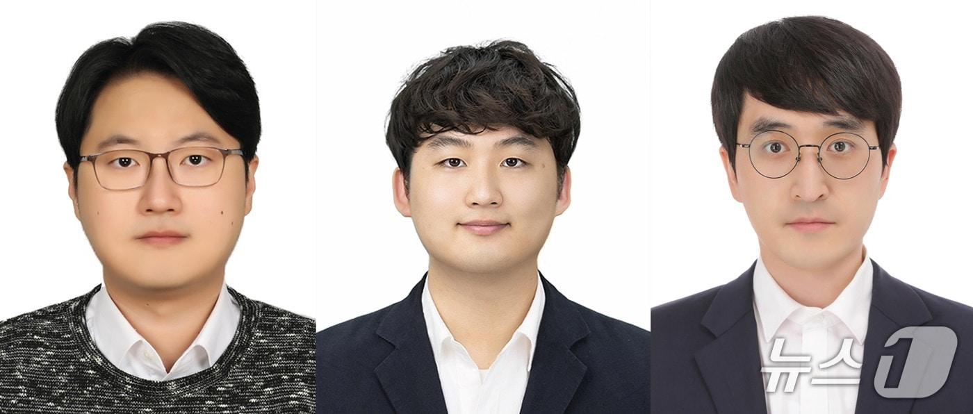 &#40;사진 왼쪽부터&#41; 인하대 전기컴퓨터공학과 김형진·안석호 박사과정 학생과 지도교수인 서영덕 교수.&#40;인하대 제공. 재배포 및 DB금지&#41;2025.8.27/뉴스1