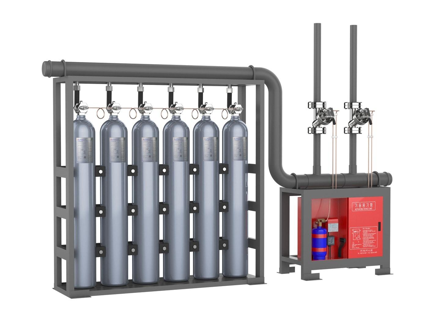 본문 이미지 - FK-5-1-12 소화약제가 적용된 에스텍시스템의 소화설비.(에스텍시스템 제공)