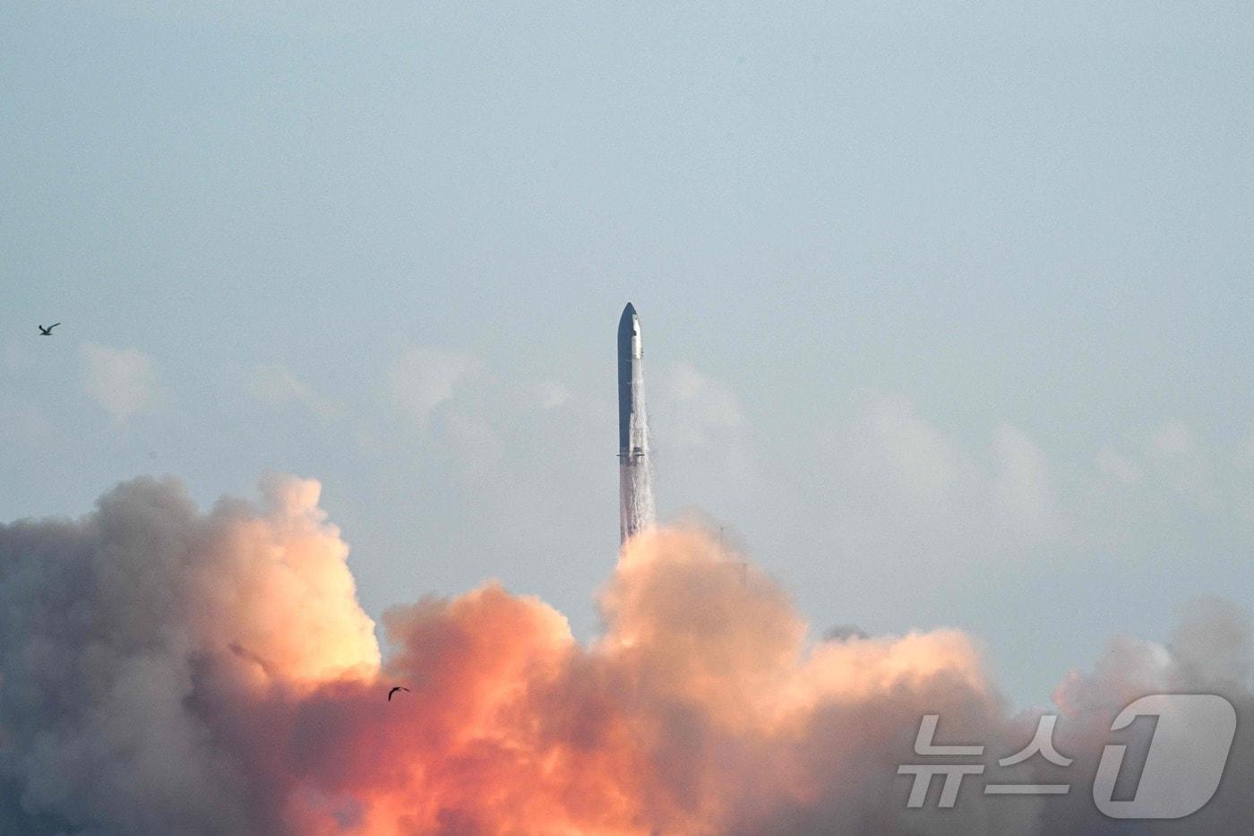 스페이스X의 대형 우주선 &#39;스타십&#39;이 26일&#40;현지시간&#41; 10번째 지구궤도 시험 비행을 성공적으로 마쳤다고 AFP 통신이 보도했다. ⓒ AFP=뉴스1 ⓒ News1 김경민 기자