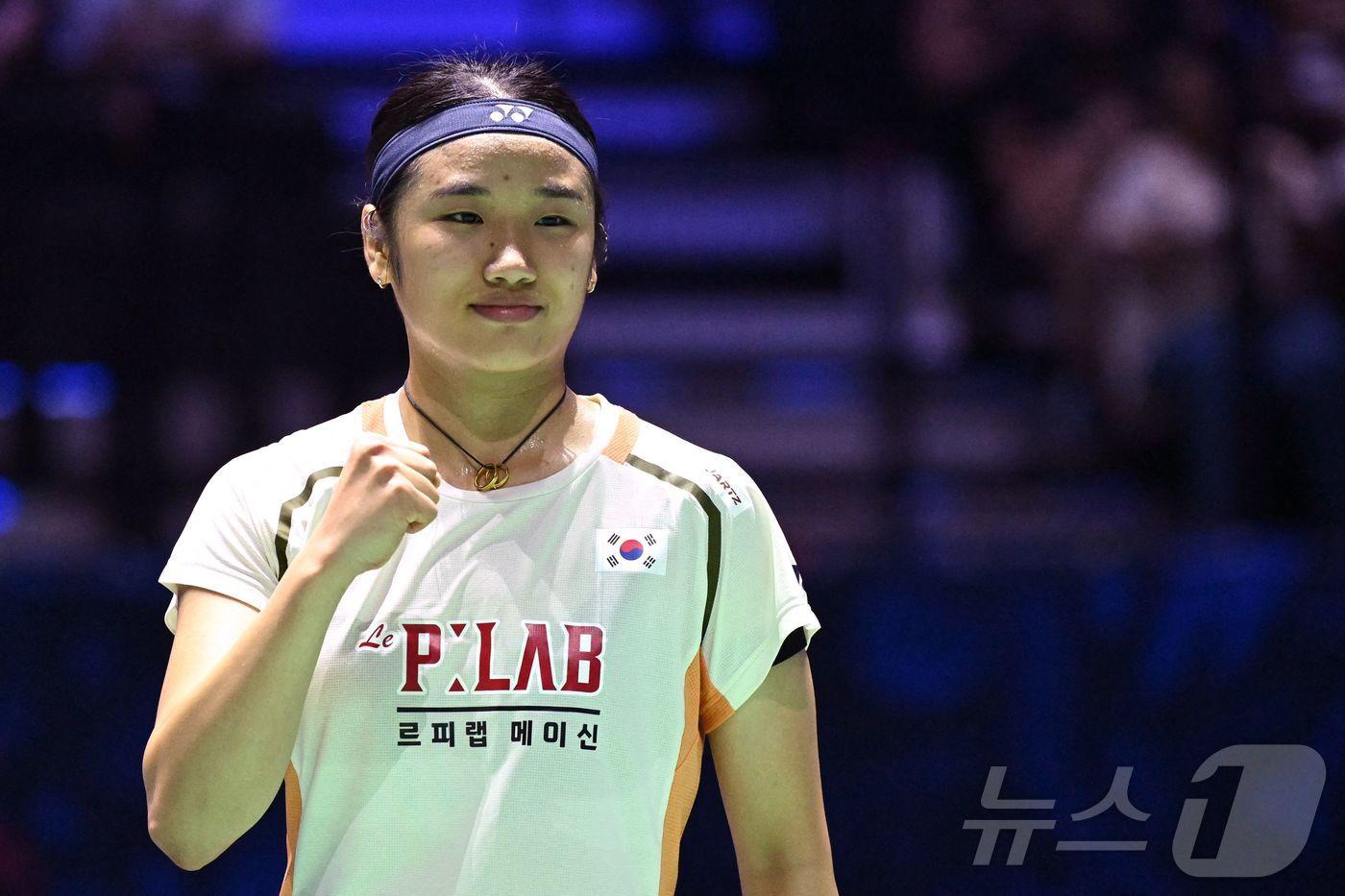 안세영이 세계개인선수권대회 여자단식 16강에 올랐다. ⓒ AFP=뉴스1