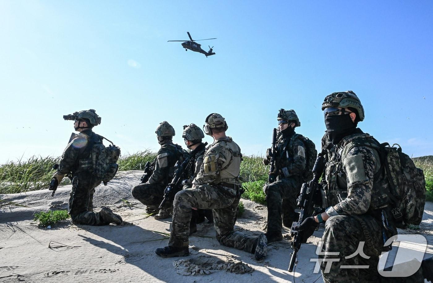 육군특수전사령부 특전대원들이 훈련하는 모습. &#40;육군 제공. 재판매 및 DB금지&#41; 2025.8.28/뉴스1