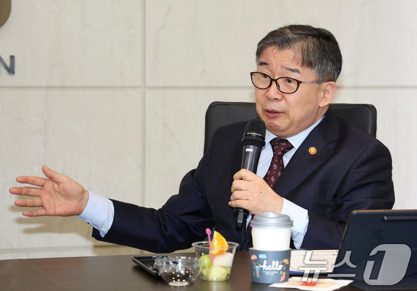 유철환 국민권익위원회 위원장이 28일 대구 수성구 대구교육청에서 열린 미래세대 청렴교육 활성화를 위한 국민권익위-대구교육청 업무협약식에서 인사말을 하고 있다. &#40;국민권익위원회 제공. 재판매 및 DB 금지&#41; 2025.8.28/뉴스1