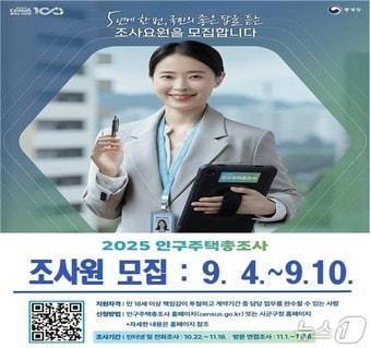 본문 이미지 - '2025 인구주택총조사원 모집' 홍보안 