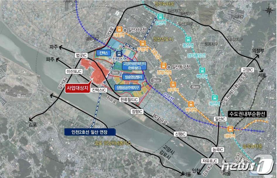 본문 이미지 - 고양 일산테크노밸리 위치도. &#40;고양시 제공, 재판매 및 DB금지&#41;