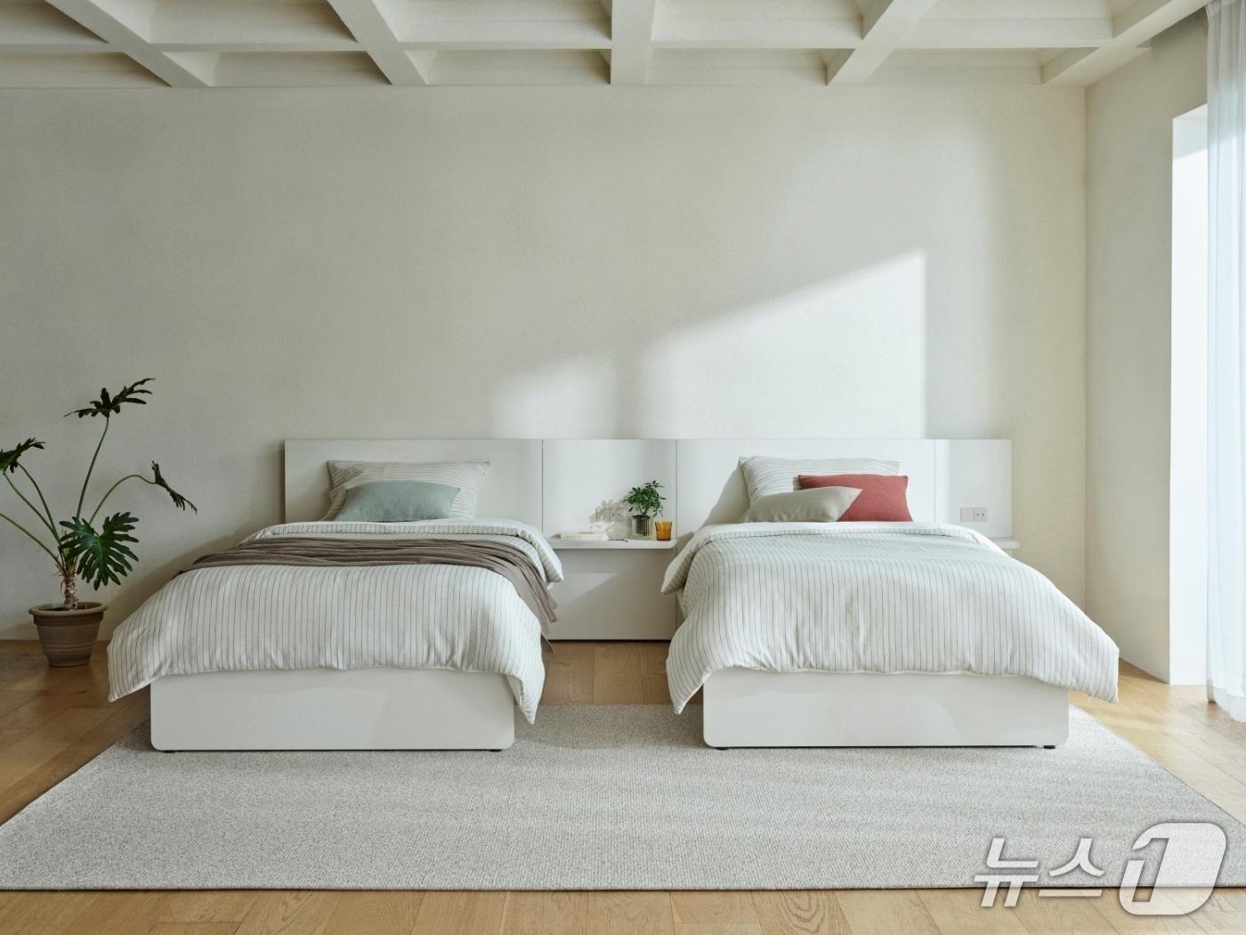 본문 이미지 - 한샘이 출시한 미니멀 디자인 호텔침대 모노 (한샘 제공)