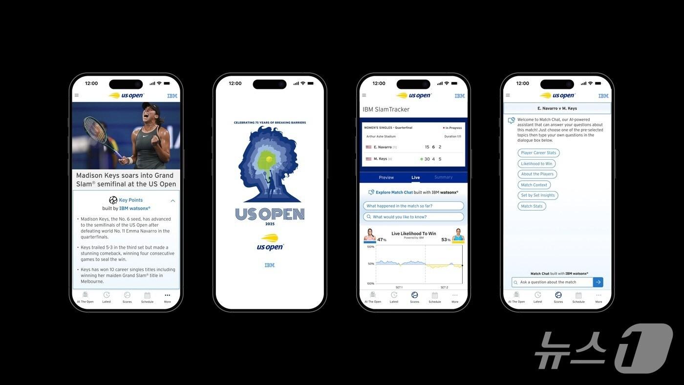 IBM 지원 2025 US Open 모바일 이미지&#40;IBM 제공&#41;