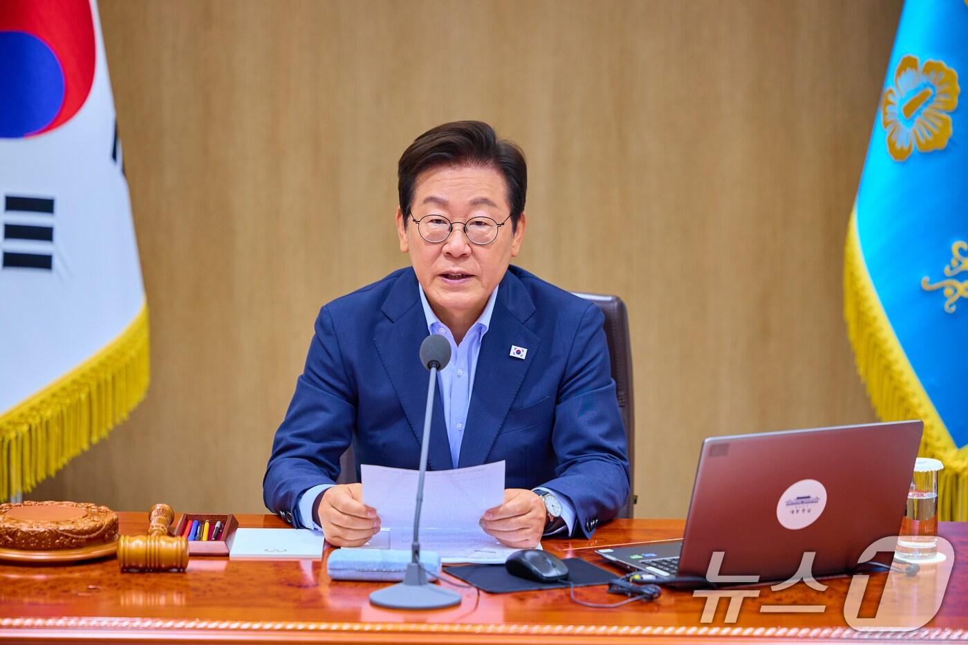 이재명 대통령이 29일 서울 용산 대통령실 청사에서 열린 임시 국무회의에서 발언을 하고 있다. &#40;대통령실 제공. 재판매 및 DB 금지&#41; 2025.8.29/뉴스1 ⓒ News1 이재명 기자