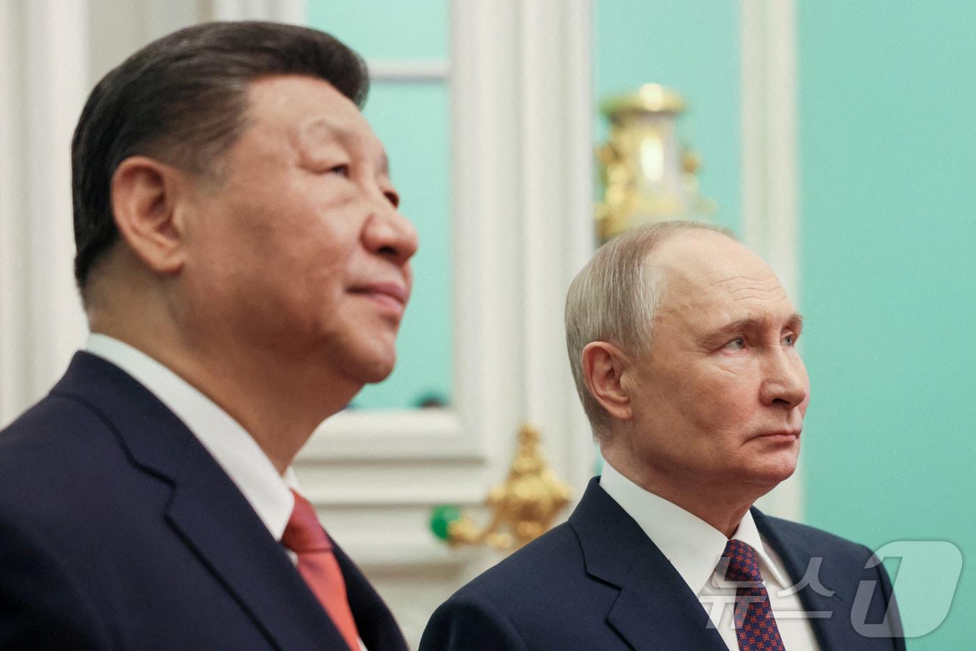 블라디미르 푸틴 러시아 대통령과 시진핑 중국 국가주석. 2025.05.08. ⓒ 로이터=뉴스1 ⓒ News1 윤다정 기자