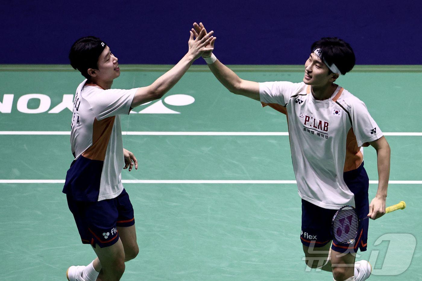 서승재(왼쪽)와 김원호(오른쪽). ⓒ AFP=뉴스1