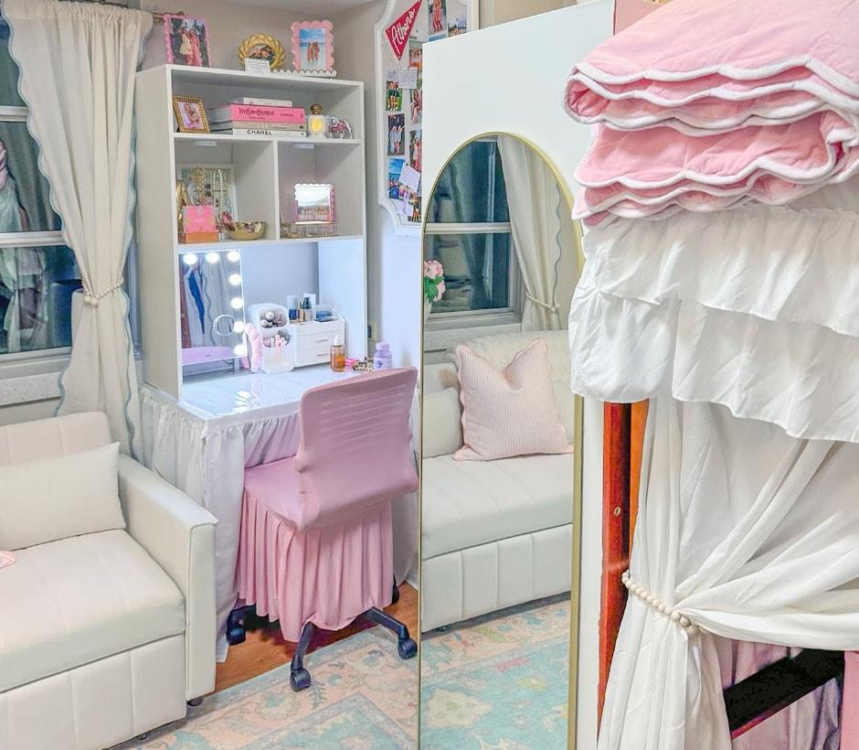 본문 이미지 - 조지아대 입학생인 한 여학생의 기숙사 방( 사진: Ashley Jernigan/WP 갈무리)