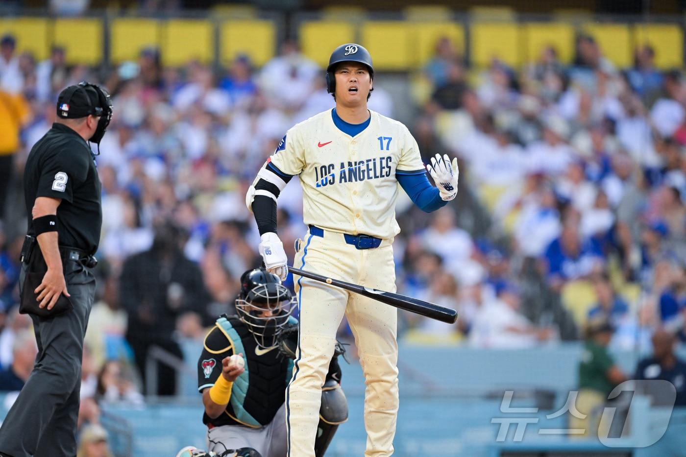 LA 다저스가 31일(한국시간) 열린 2025 메이저리그 홈 경기에서 애리조나 다이아몬드백스에 1-6으로 졌다. ⓒ 로이터=뉴스1