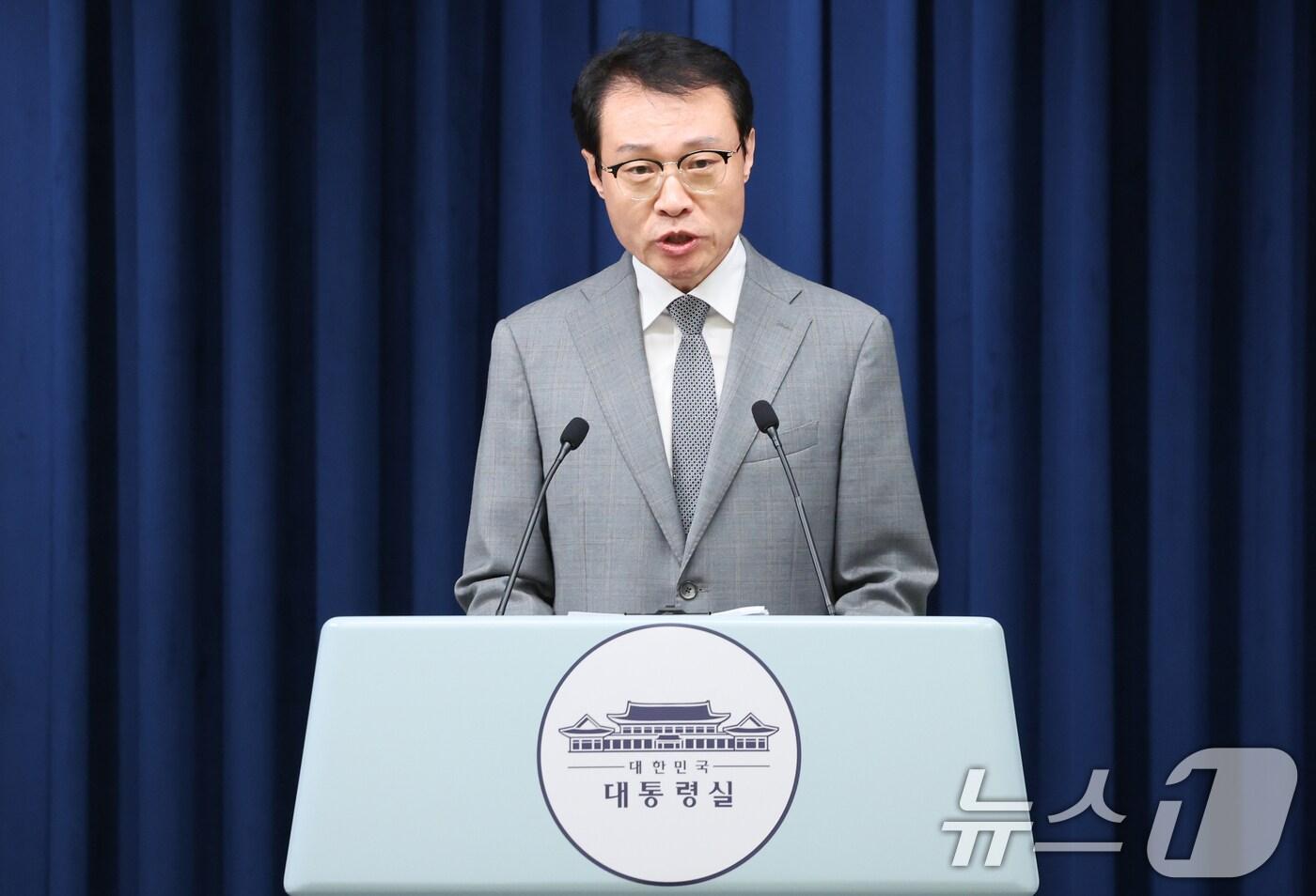 이규연 홍보소통수석이 31일 서울 용산 대통령실 청사에서 다음 주 국정 기조 관련 브리핑을 하고 있다. 2025.8.31/뉴스1 ⓒ News1 허경 기자