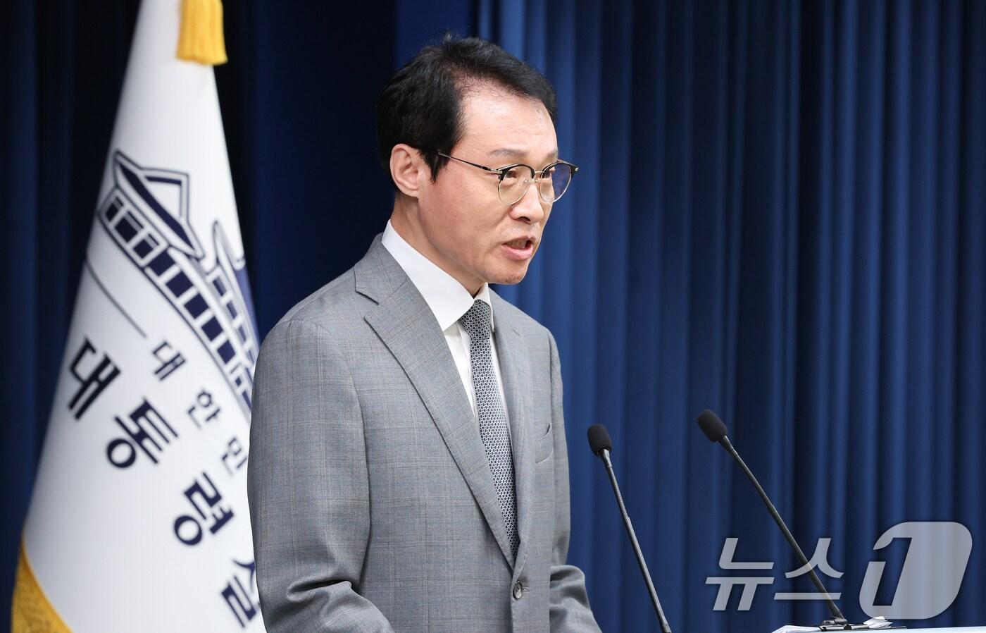 이규연 홍보소통수석이 31일 서울 용산 대통령실 청사에서 다음 주 국정 기조 관련 브리핑을 하고 있다. 2025.8.31/뉴스1 ⓒ News1 허경 기자