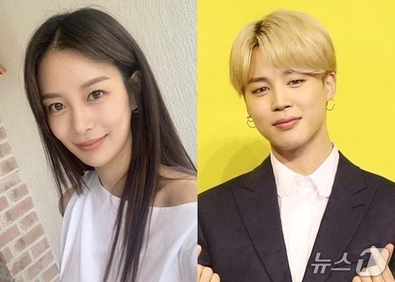 본문 이미지 - 배우 송다은(왼쪽), 방탄소년단 지민 / 사진=송다은 인스타그램, 뉴스1 DB ⓒ 뉴스1