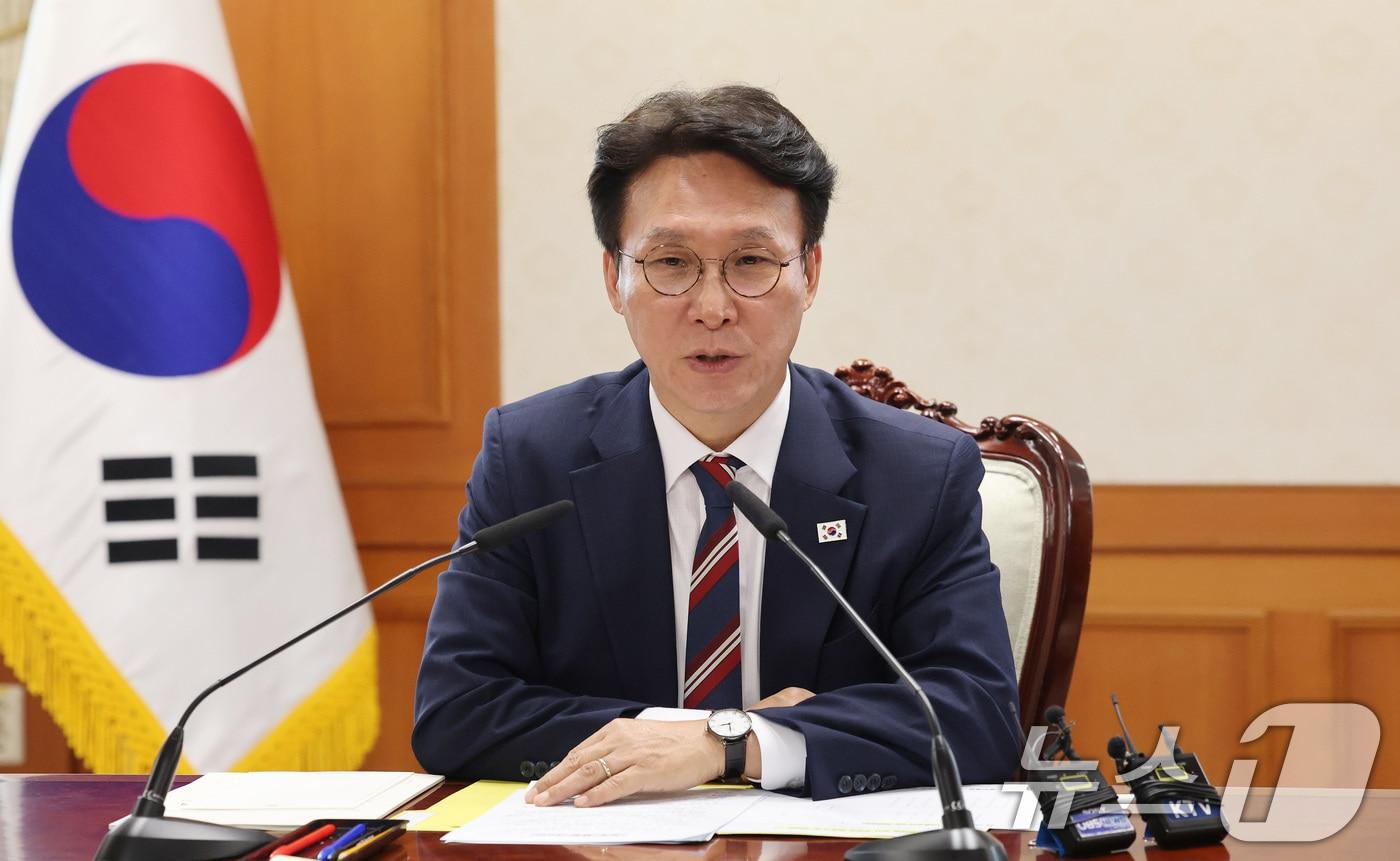 김민석 국무총리가 4일 오후 서울 종로구 정부서울청사에서 열린 이태원참사 추모 위원회 위원 위촉식 및 회의에서 모두발언을 하고 있다. 2025.8.4/뉴스1 ⓒ News1 임세영 기자