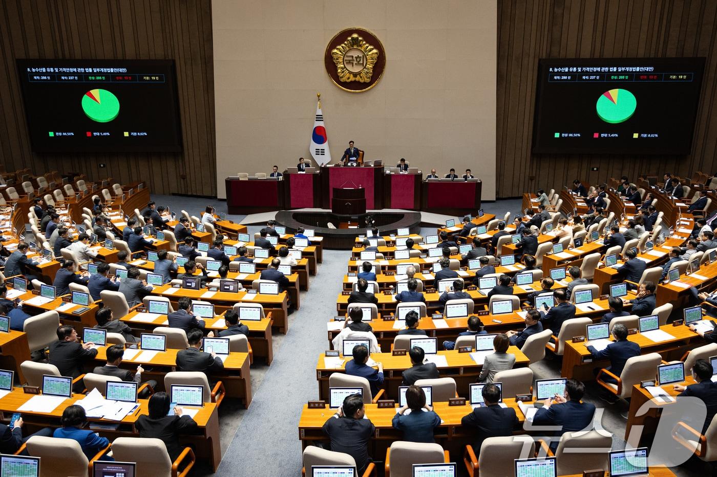 4일 서울 여의도 국회에서 열린 제427회 국회(임시회) 3차 본회의. 2025.8.4/뉴스1 ⓒ News1 유승관 기자