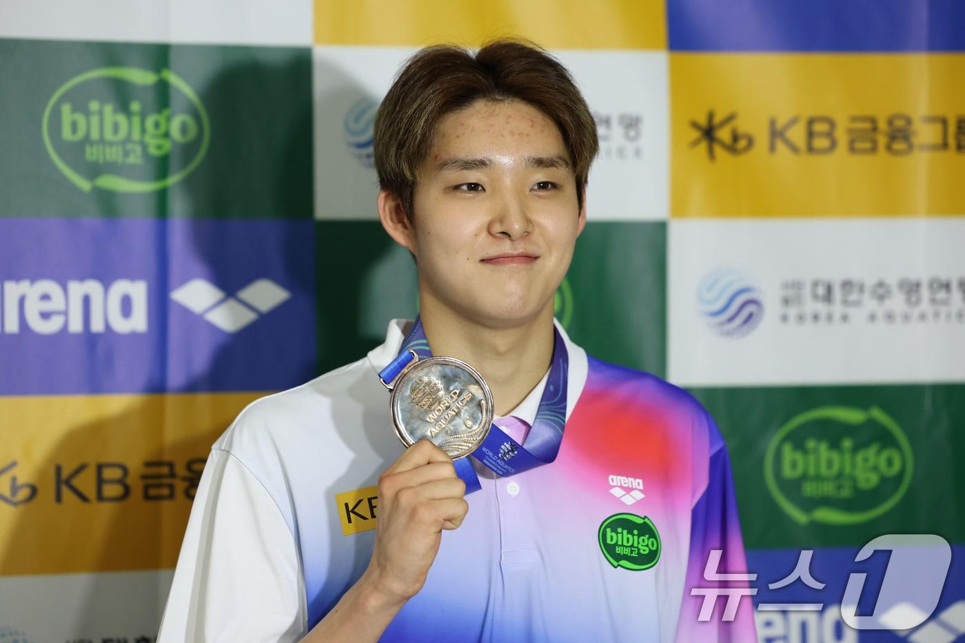 수영 국가대표 김우민. 2025.8.4/뉴스1 ⓒ News1 황기선 기자